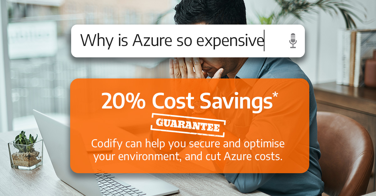 Image of frustrated person at computer - azure cost savings - why is Azure so expensive.